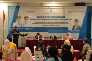 RAKOR PERPUSTAKAAN : Gubernur Kaltara, Dr. H. Zainal A. Paliwang, S.H., M.Hum., membuka Rakor Bidang Perpustakaan Provinsi Kalimantan Utara Tahun 2025 yang digelar di Ballroom Hotel Luminor, Kamis (26/6)